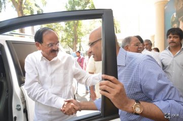Venkaiah Naidu at Om Namo Venkatesaya Movie Special Show